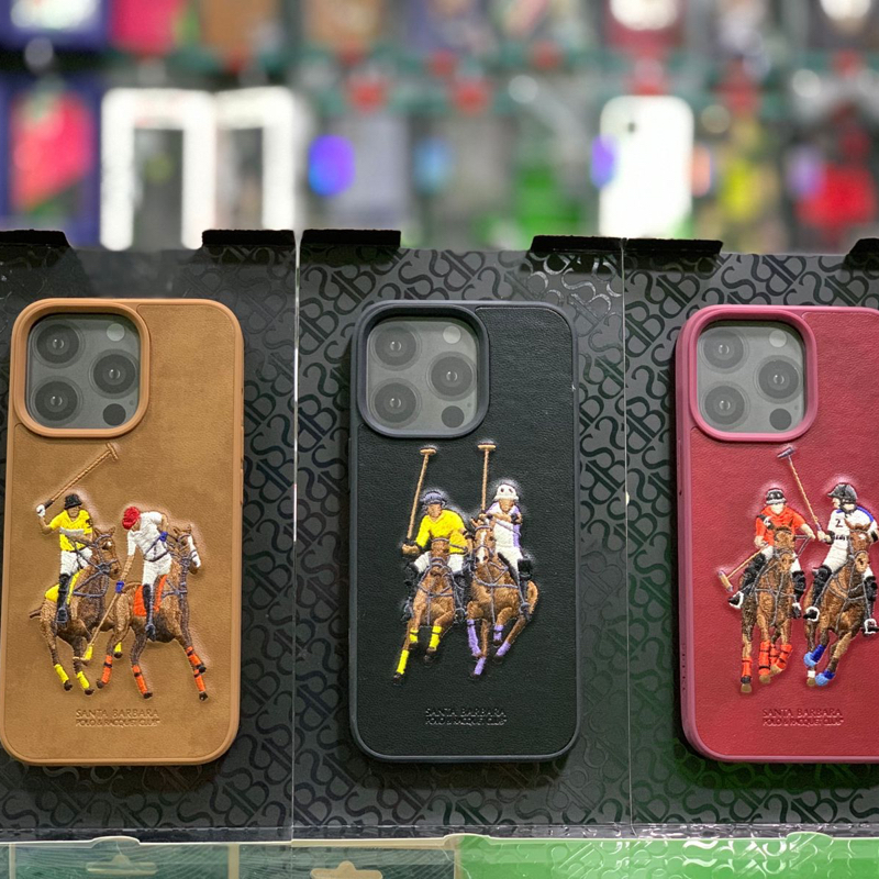 iPhone 13 Pro Jockey Series Genuine Santa Barbara Polo Racquet Club Leather