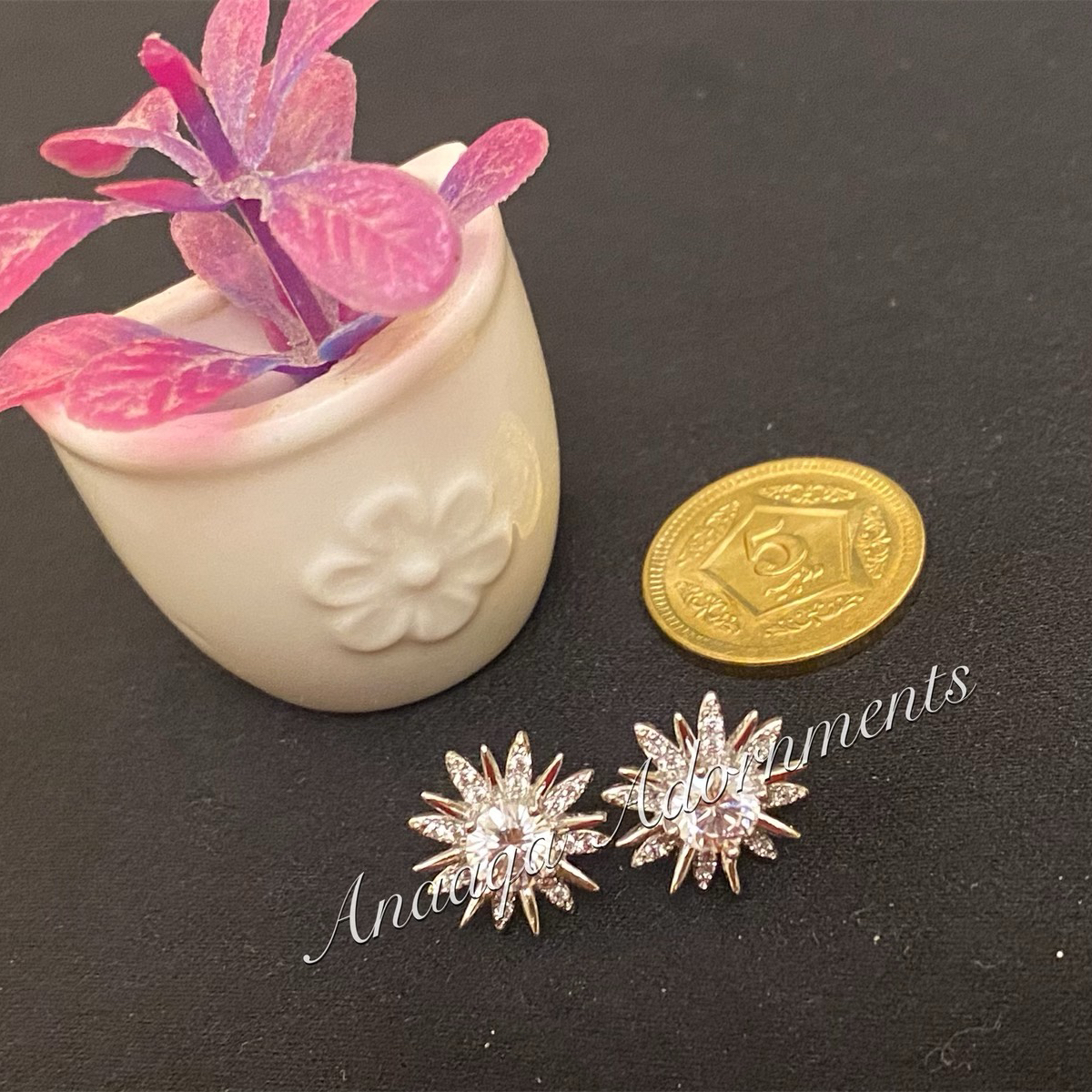 Sun Studs-Silver