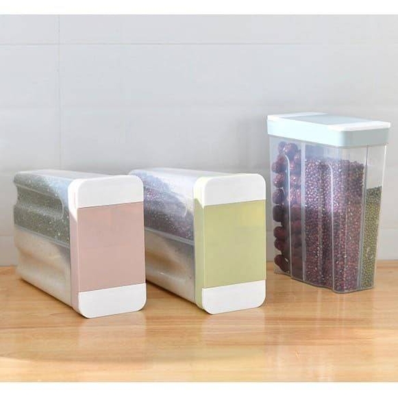 2.2 Litre 4 Partition Cereal Jar