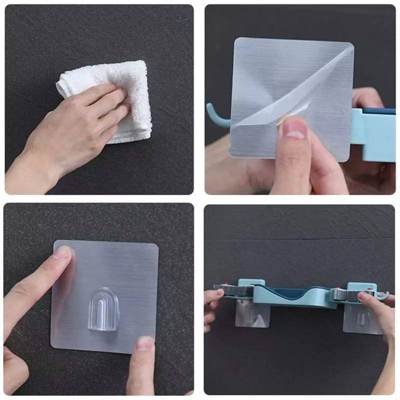 3 In 1 Wall Mounted Soap Dish, Mop Holder & Brush Holder
