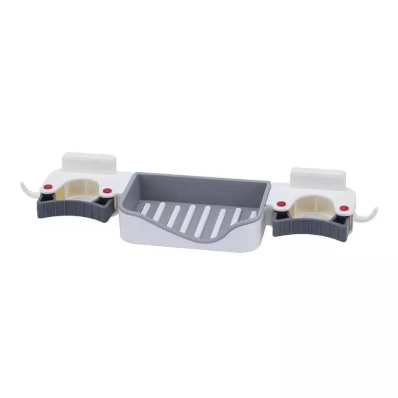 3 In 1 Wall Mounted Soap Dish, Mop Holder & Brush Holder