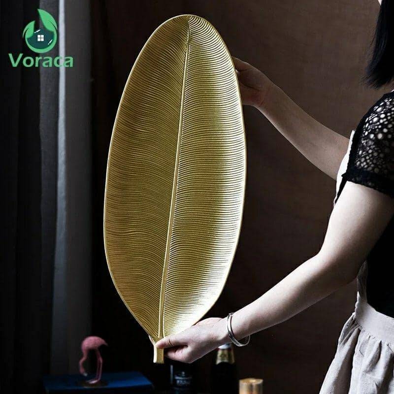 Nordic Style Wooden Leaf Tray