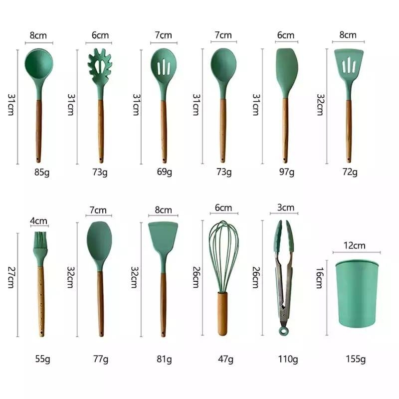 12 Pcs Silicone Kitchen Set