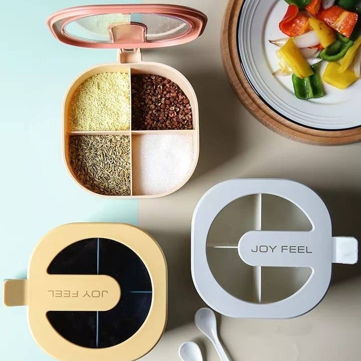 Joy Feel 4 Part Spice Box With Spoons