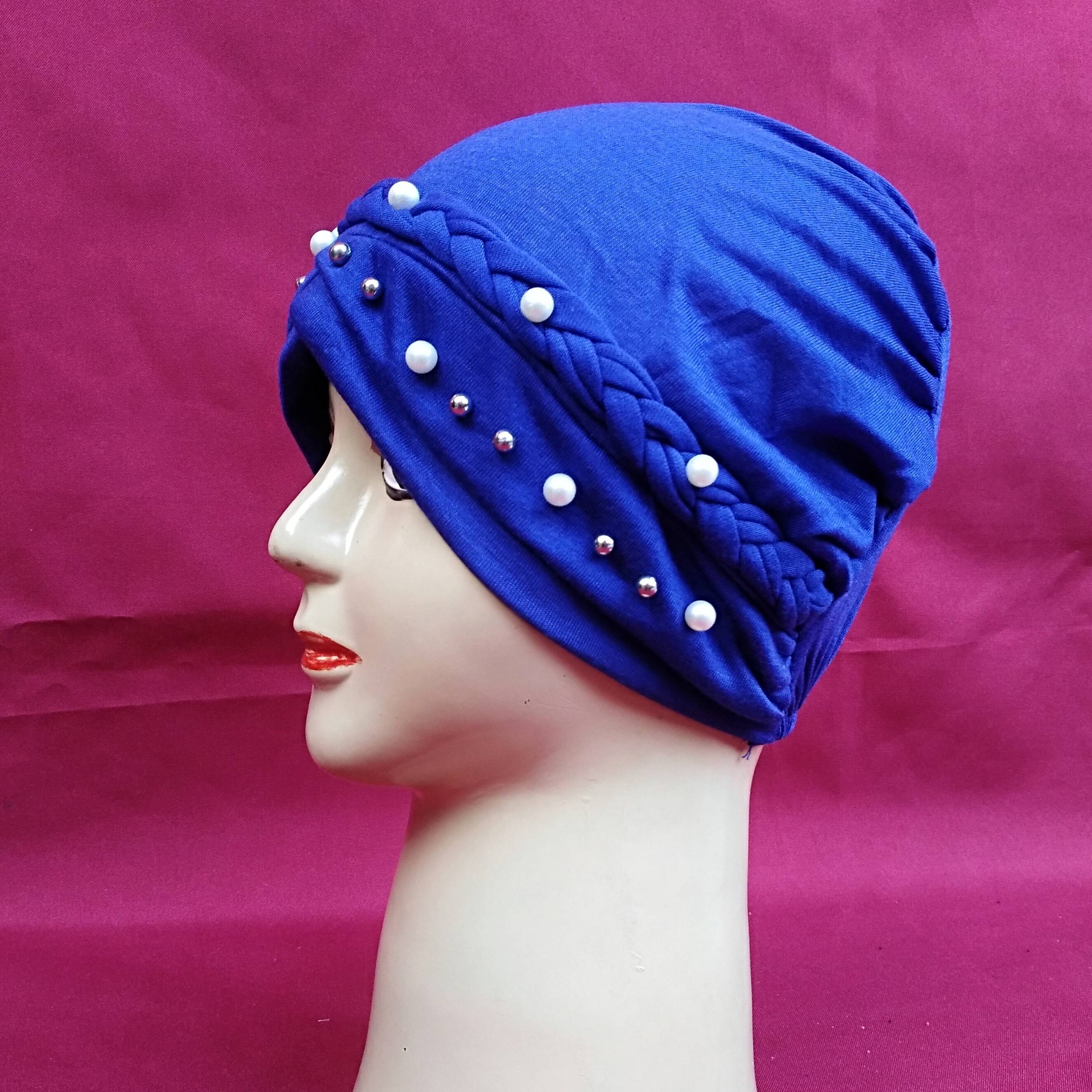 Turban Style Pearl Hijab Cap