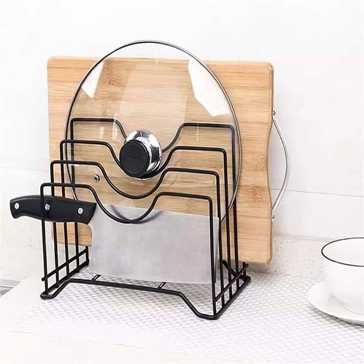 Wrought Iron Multi Layer Lid Storage Rack