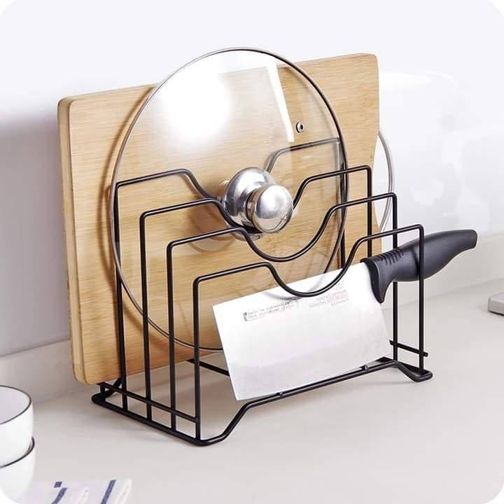 Wrought Iron Multi Layer Lid Storage Rack