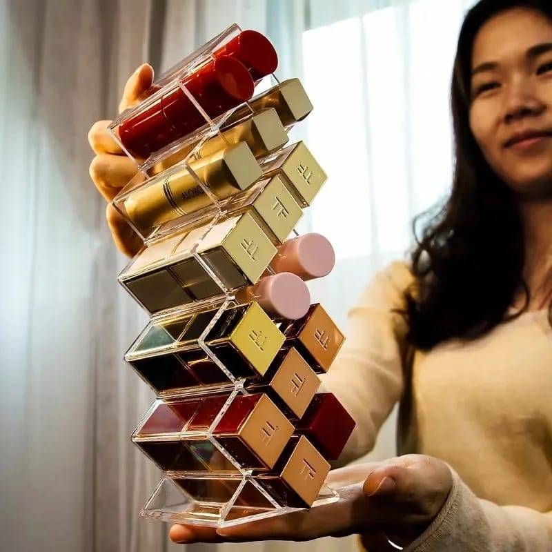 Acrylic 16 Grid Lipstick Organiser