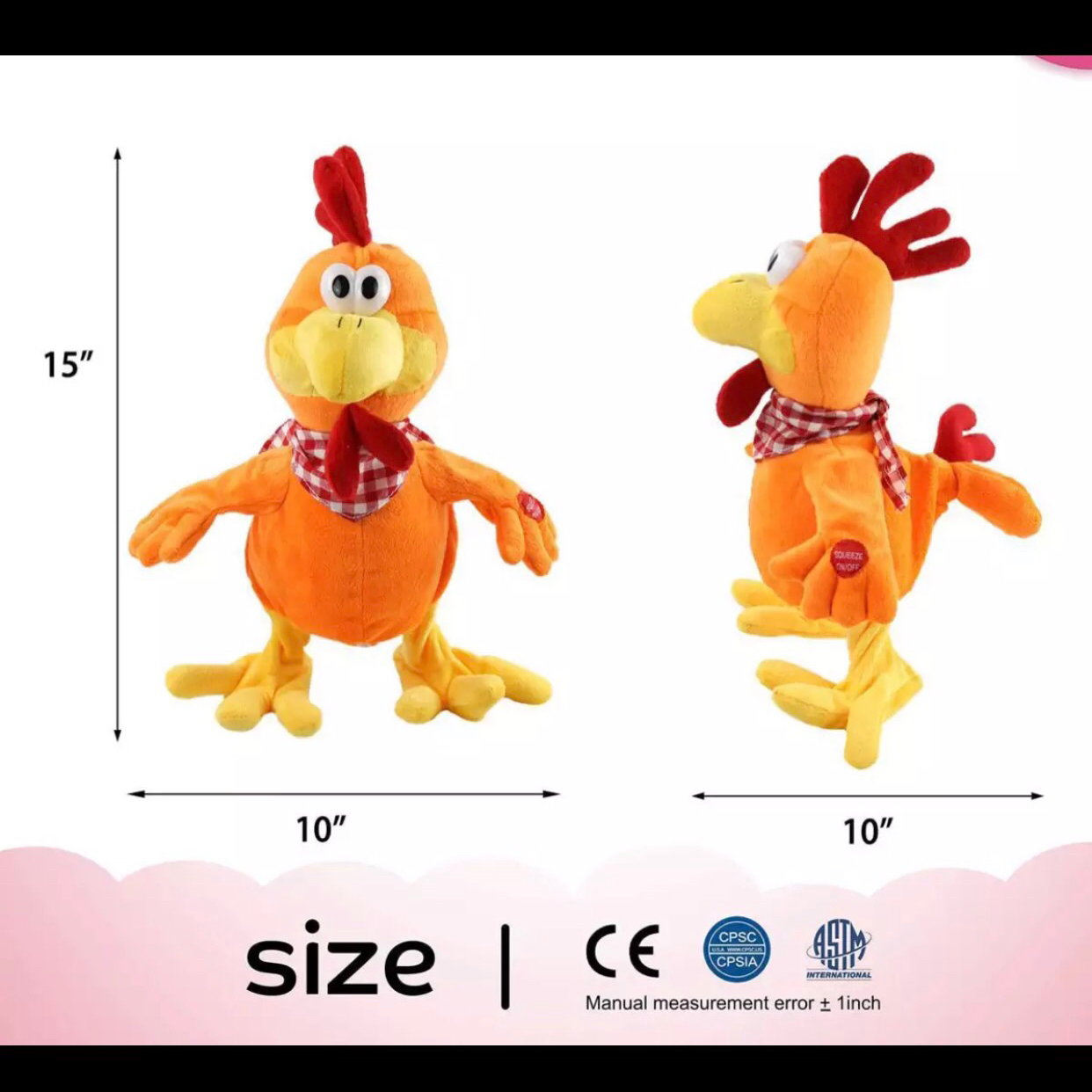 Crazy Dancing Stuffed Hen, Chiken