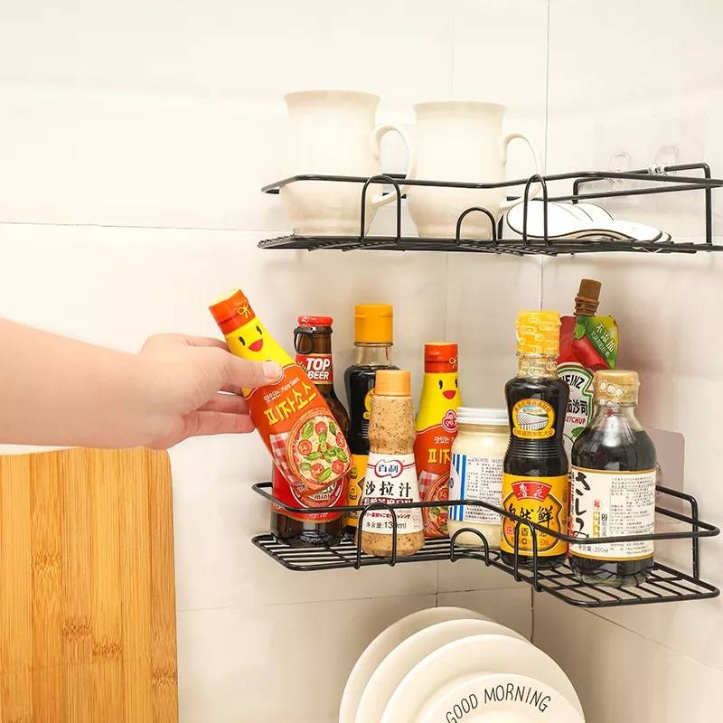 Wrought Iron Storage Rack Holder With Suction Cup