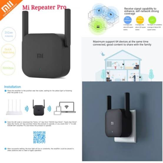 Mi Repeater Pro  300M with Double Antenna