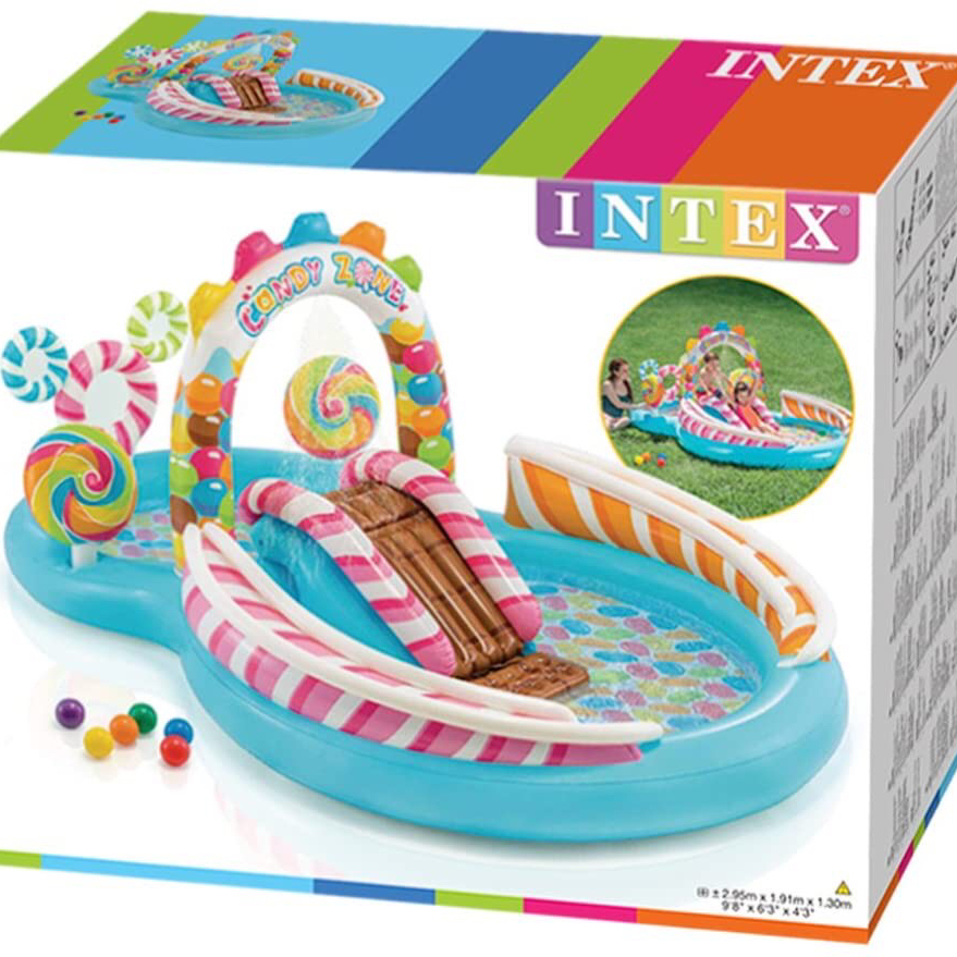 Intex Candy Zone Play Centre Pool 9'8"X6'3"X4'3" With 6 Ball