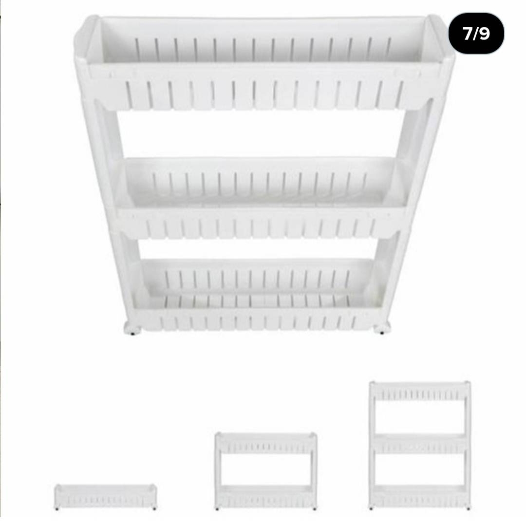 3 Layer Rectangular Kitchen Trolley