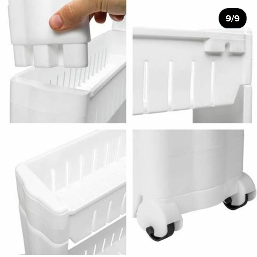 3 Layer Rectangular Kitchen Trolley