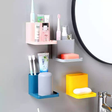 Wall-Mounted Multifunctional Toothpaste & Soap Holder