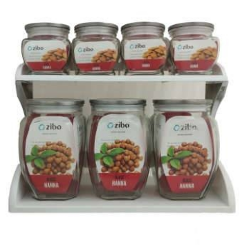 7 Pieces Steel Cap Glass jars Set