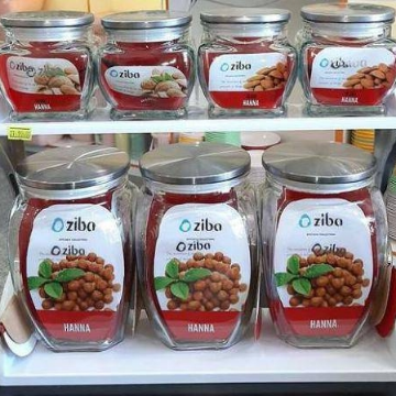 7 Pieces Steel Cap Glass jars Set