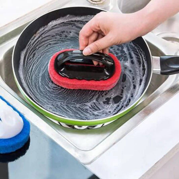 Magic Powerful Cleaning Sponge Brush With Handle