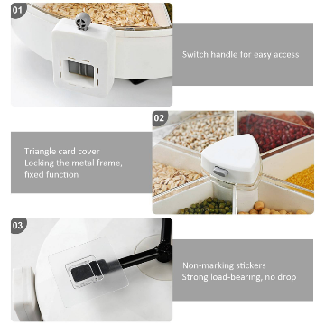 6 Grid/8.5 Litre Rotating Grain Dispenser