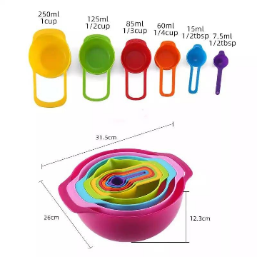 10 Pcs Mixing Bowls Set Nesting Bowls