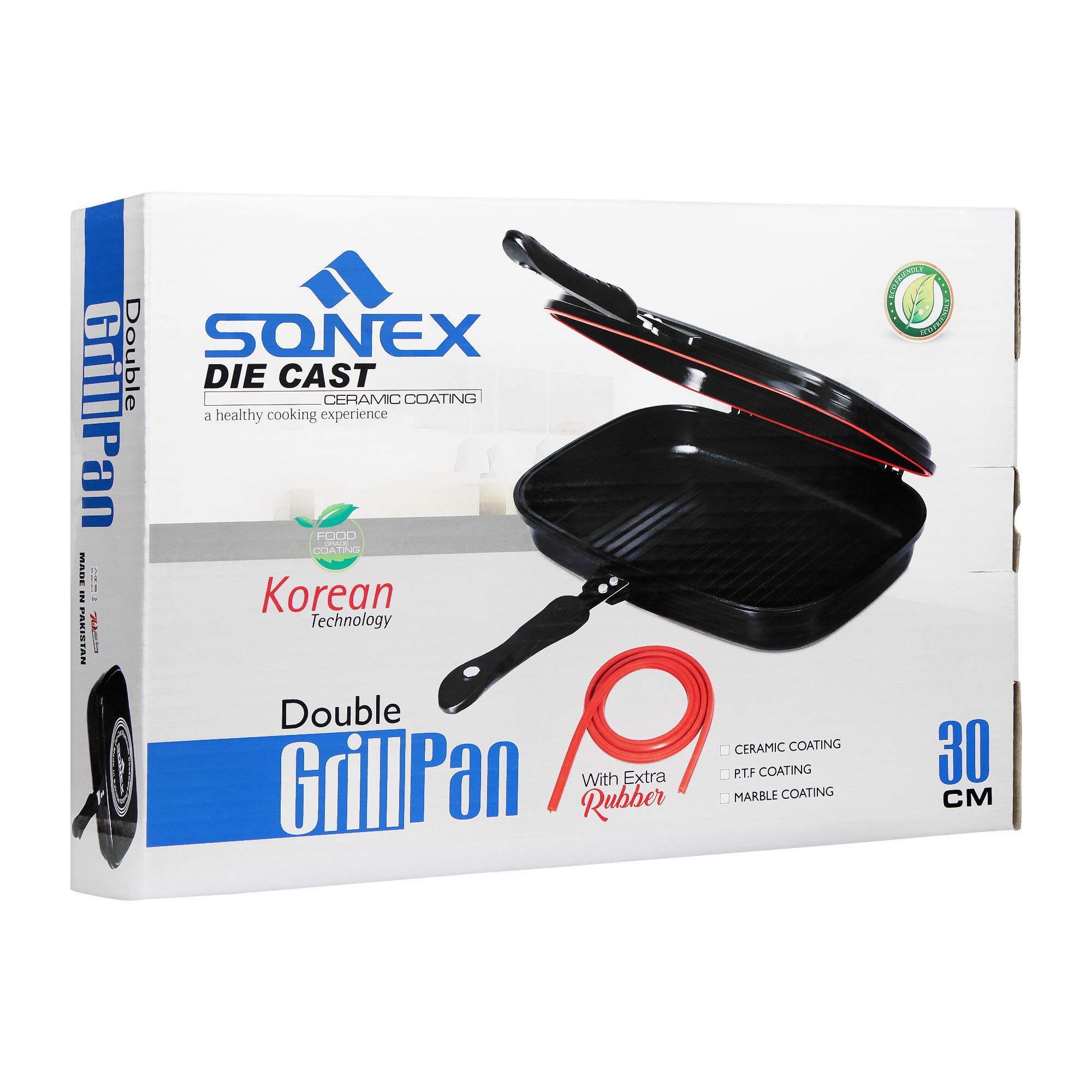 SONEX DOUBLE GRILL PAN 30 CM (DIE CAST)