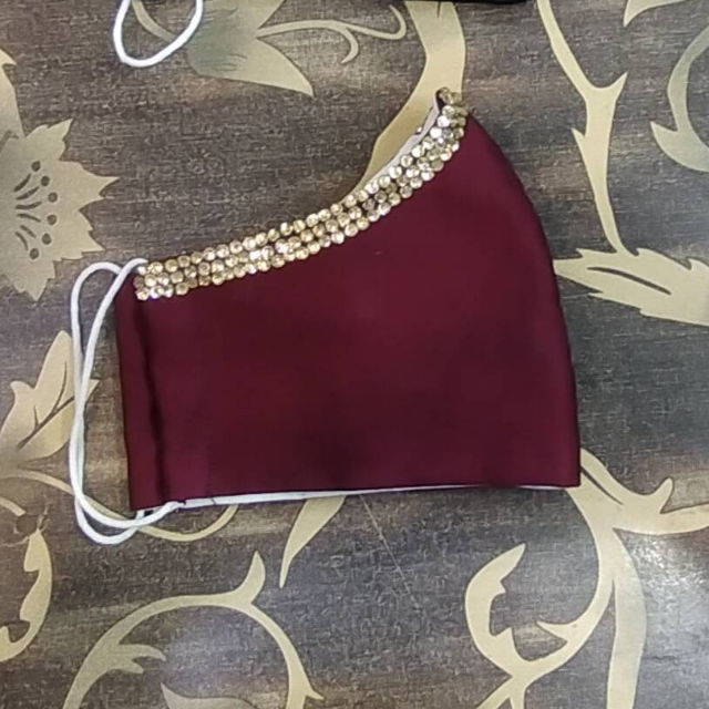 Face Mask Fancy Maroon