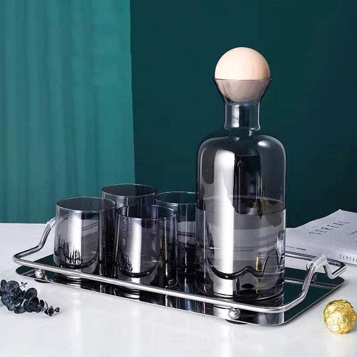 Silver Line 7pc Water Set Imported (with Tray)