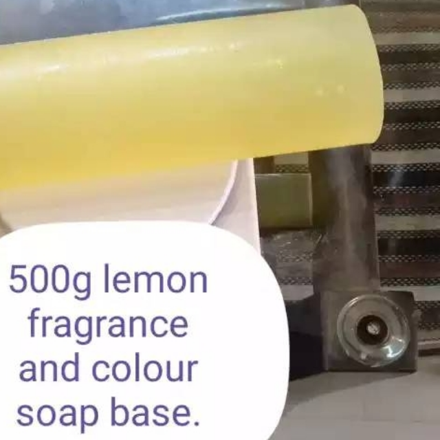 Glycerin melt pour soap base with lemon scent Yellow 500g