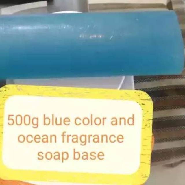 Transparent Melt Pour Soap base Blue color fragrance 500g