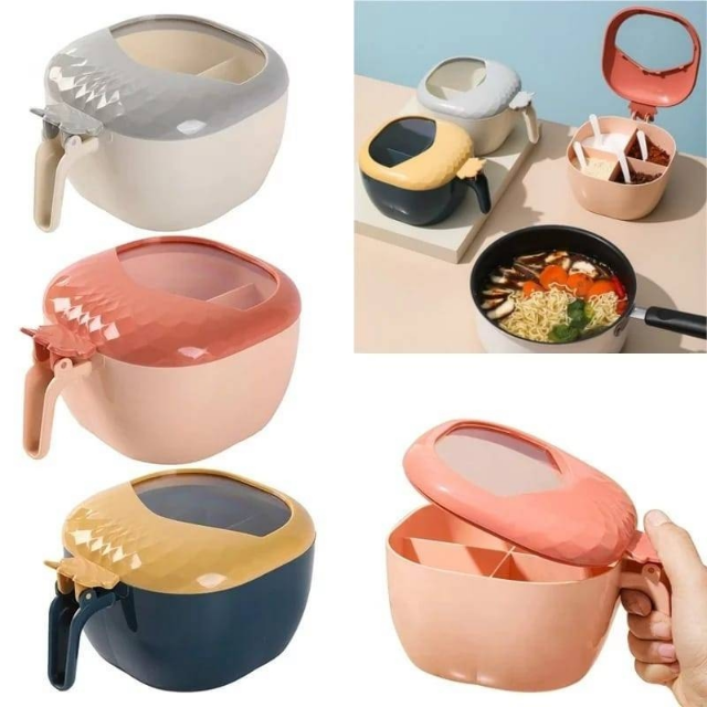 Strawberry Shape 4Part Spice Box With Spoon
