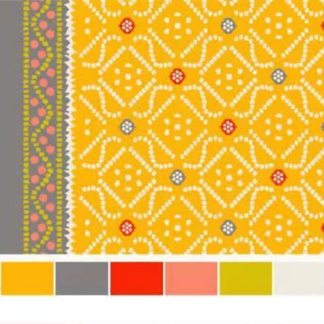 Chunri Unstitched Shirt (Yellow)