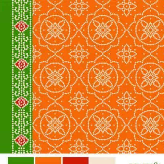 Chunri Unstitched Shirt (Orange)