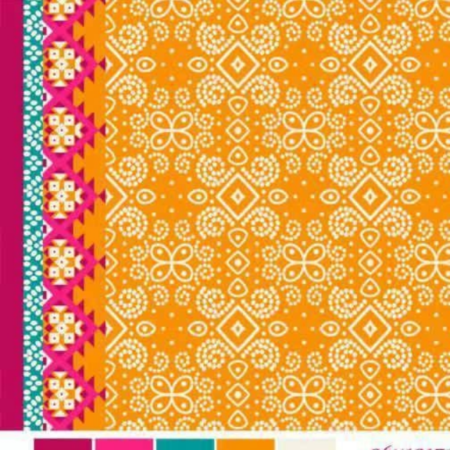Chunri Unstitched Shirt (Apricot Orange)