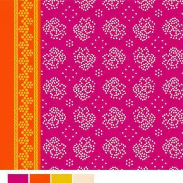 Chunri Unstitched Shirt (Hot Pink)