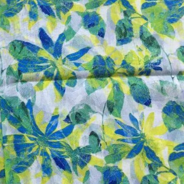 Printed Unstitched Shirt (White)