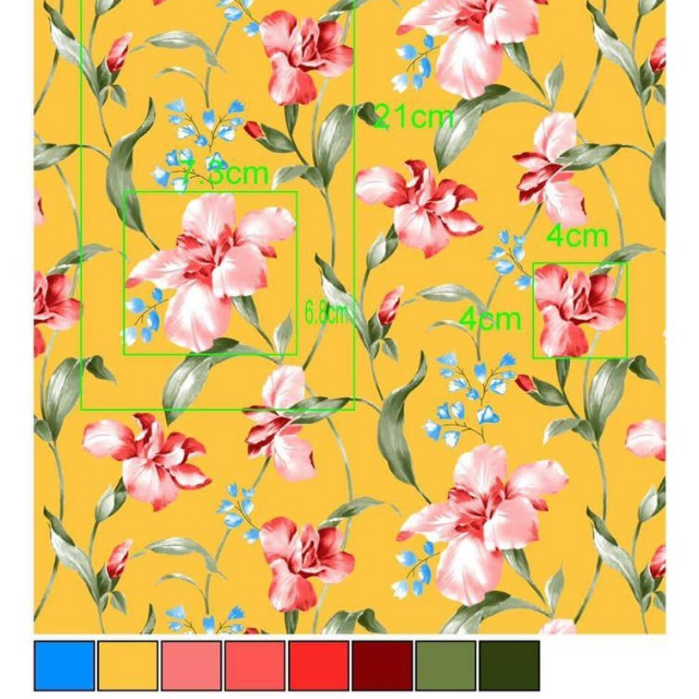 Printed Unstitched Shirt (Yellow)