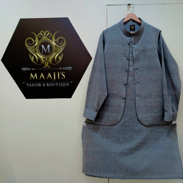 shalwar kameez & waistcoat pair