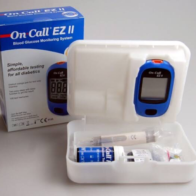 On Call EZ II Gluco Meter With 10 Strips Free
