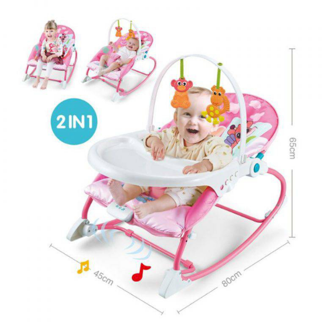 Baby Rocker Pink With Daining Chair