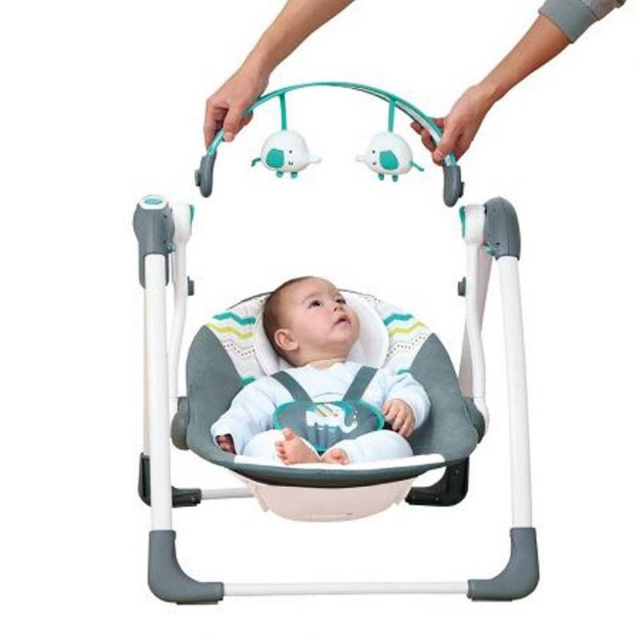 Mastela Deluxe Portable Baby Toddler Swing – Blue