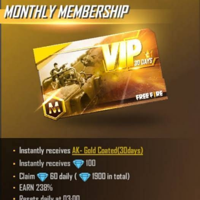 Free Fire Monthly Membership