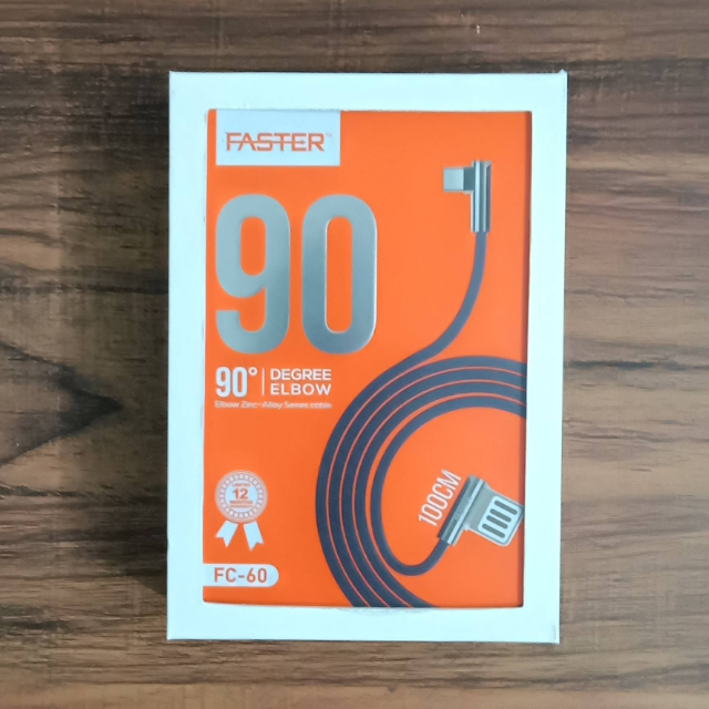 FASTER 90 Elbow FC-60 2A Gaming Micro USB Cable (% Genuin