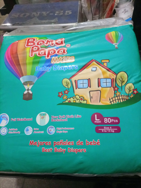 Bona Papa Magic Baby Diapers Large 80 Pcs size 4