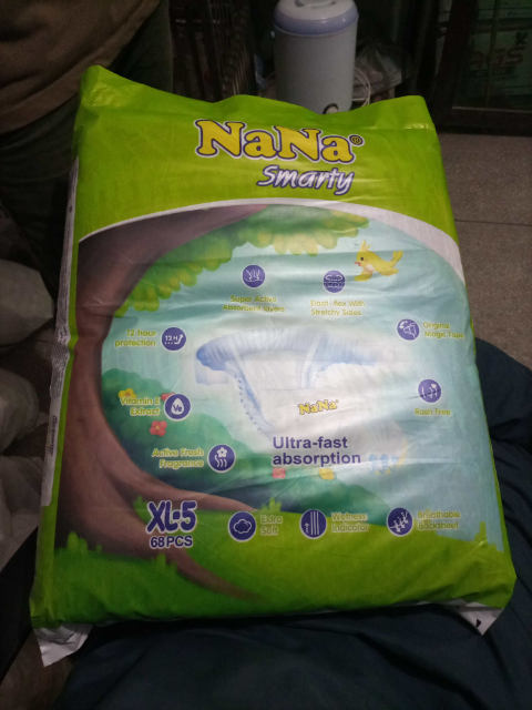 Nana smarty baby diaper XL 68 Pcs Size 5 mega pack