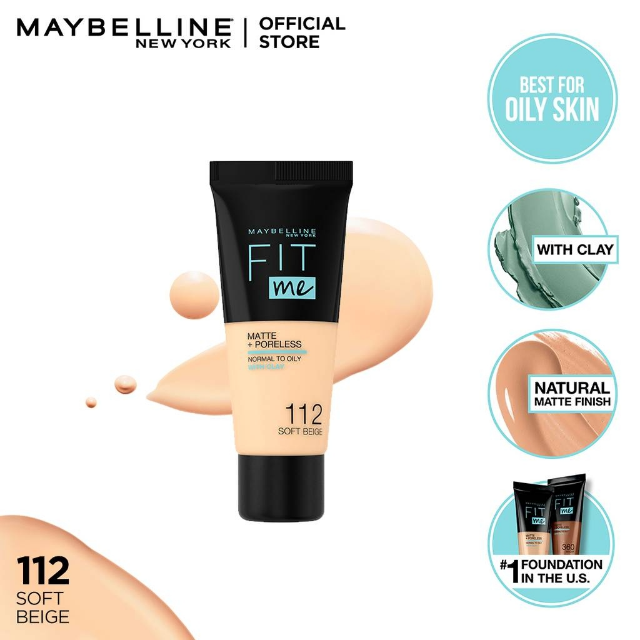 Maybelline NY Fit Me Matte + Poreless Face Foundation - 30ml
