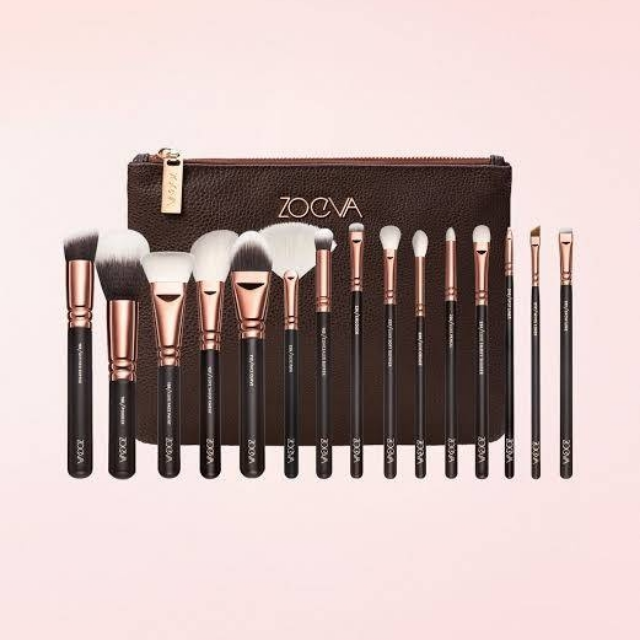 Zoeva Pack Of 15 Makeup Brushe Set Rose Gold