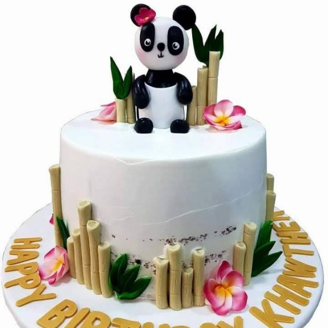 Panda Theme Customized Cake
