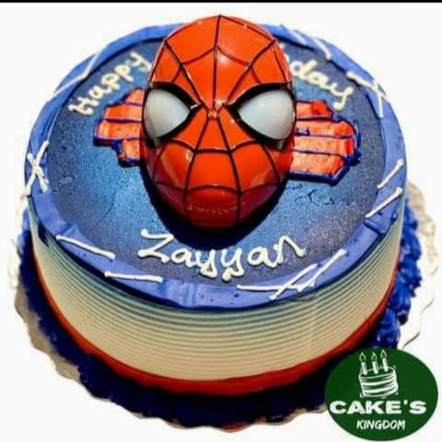 Spiderman Theme Birthday Cake