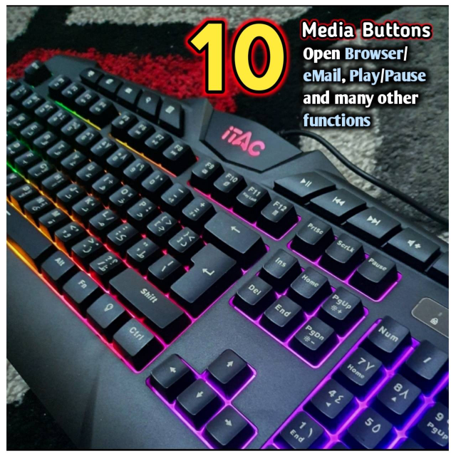 Gaming Keyboard RGB Mechanical Feeling - Itac