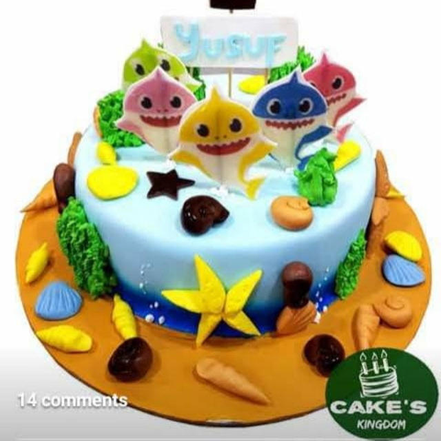 Baby Shark Theme Cake